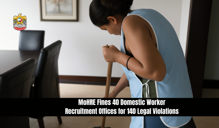 MoHRE Fines 40 Domestic Worker Recruitment Offices for 140 Legal Violations