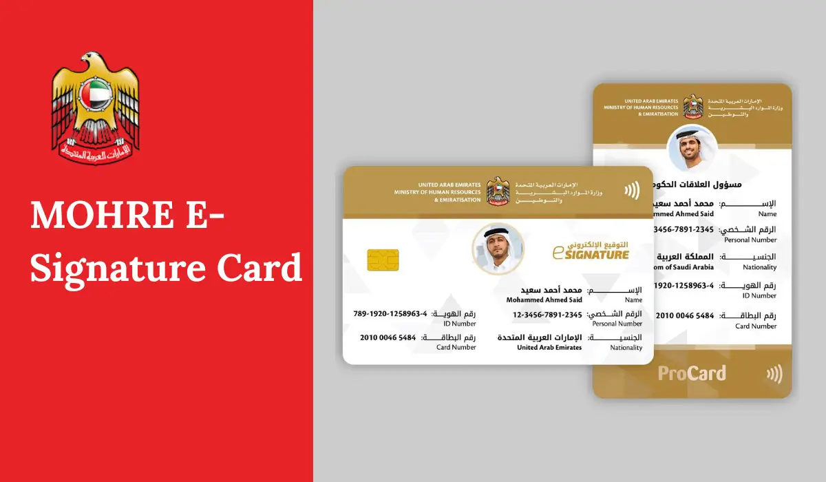 MOHRE E-Signature Card