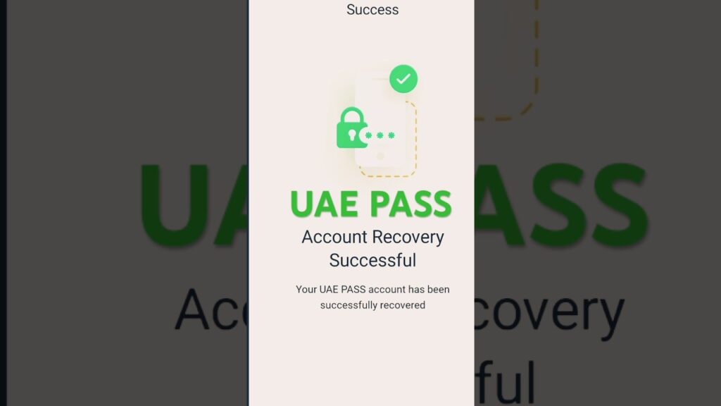 Recover UAE Pass Account
